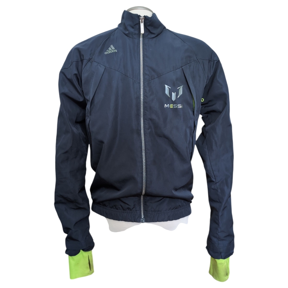 Adidas x Lionel Messi Jacket Size 13-14 Kids Lightweight Soccer Track Jacket